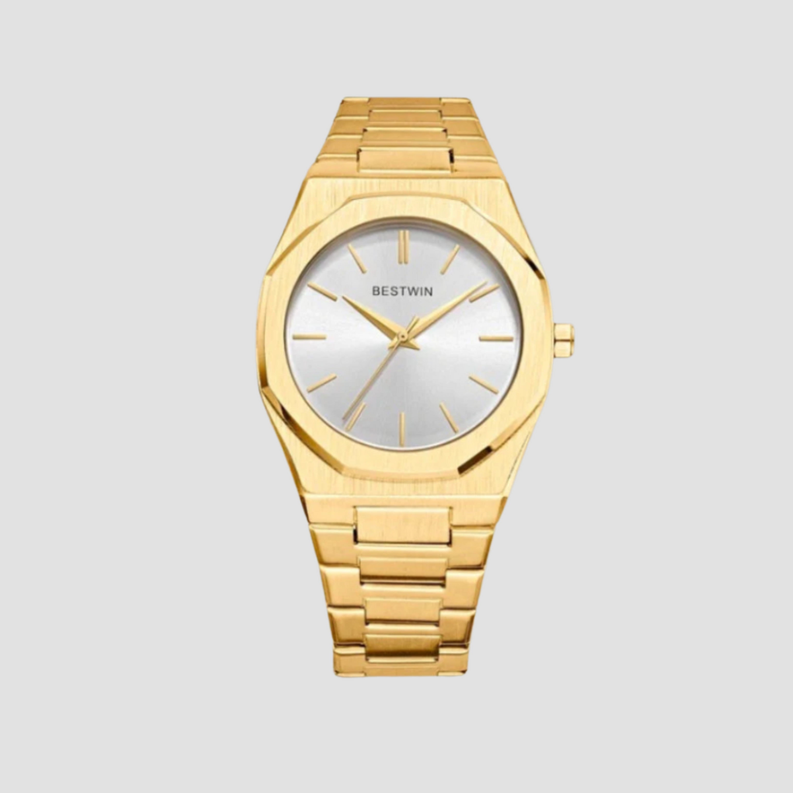 Stainless Steel Watch | Minimalist Dial, Quartz Movement & Polished Bracelet Design