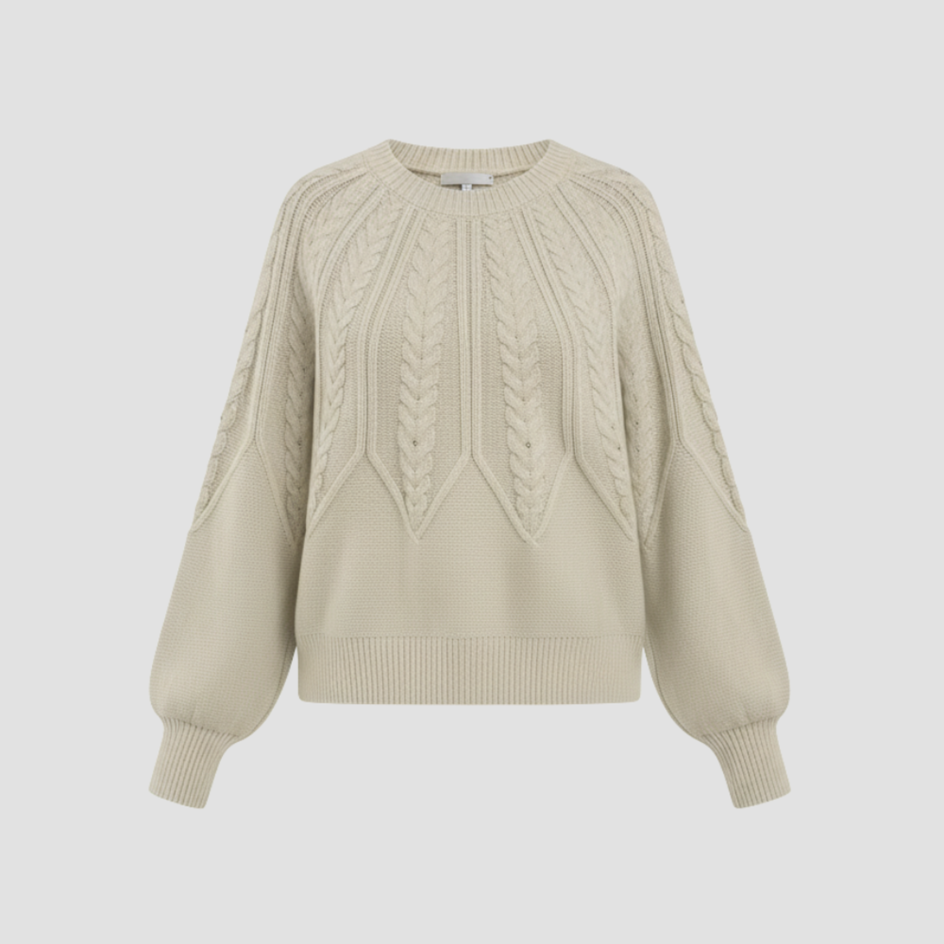 Cable Knit Relaxed Fit Sweater | Cozy Modern Everyday Crewneck Style