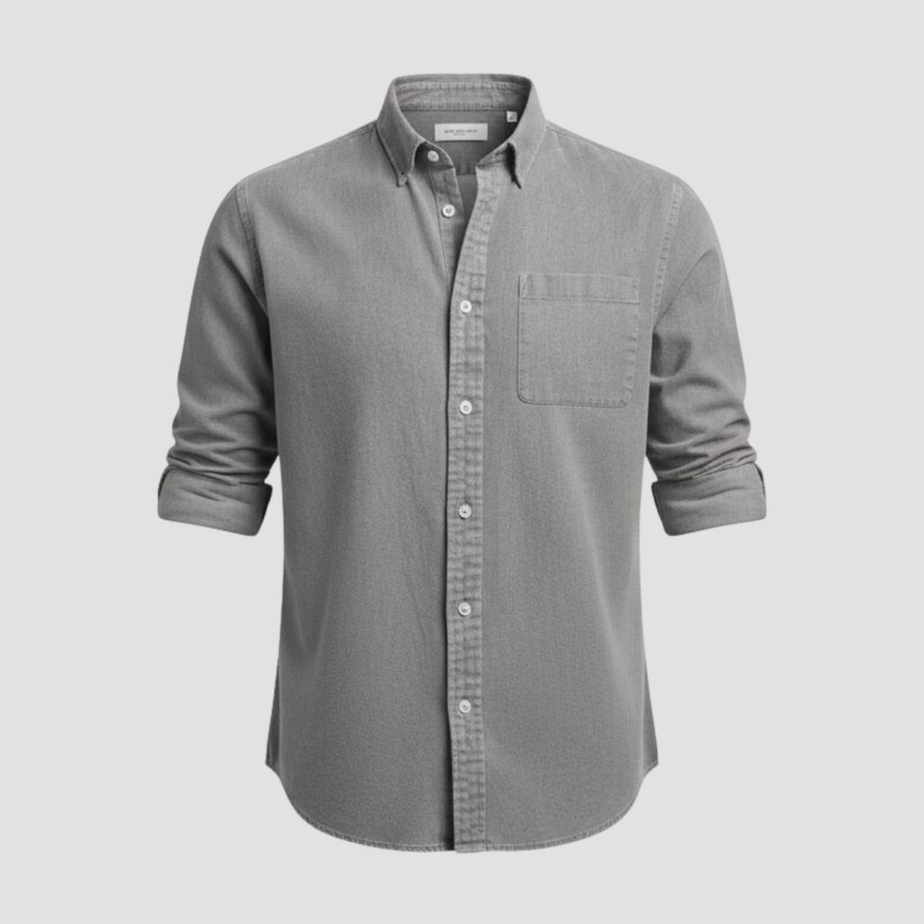 Men’s Brushed Cotton Shirt | Timeless Comfort, Button-Down Style