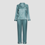 LUMIERA | WOMEN’S SATIN LONG PAJAMA SET – SOFT ELEGANT SLEEPWEAR