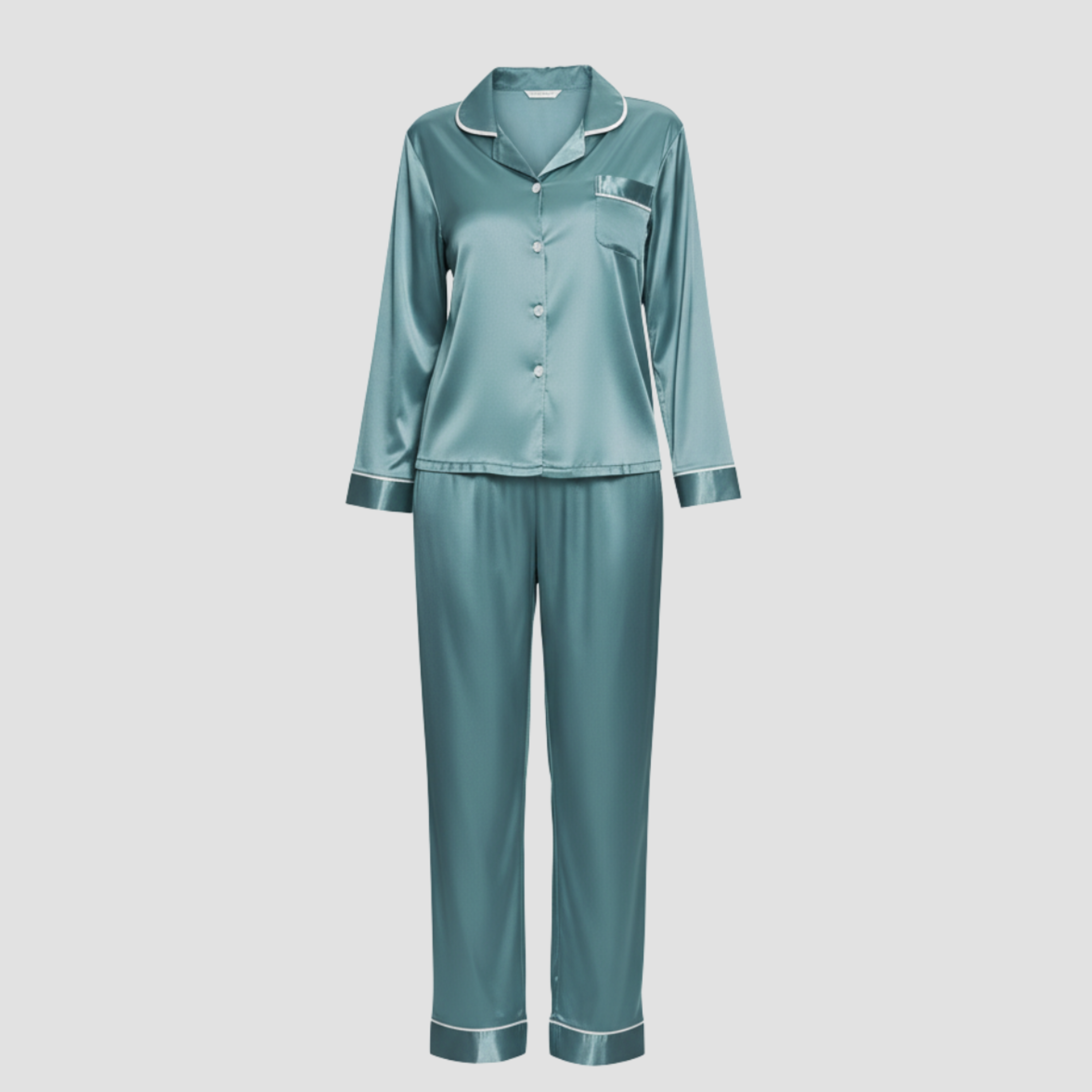 LUMIERA | WOMEN’S SATIN LONG PAJAMA SET – SOFT ELEGANT SLEEPWEAR
