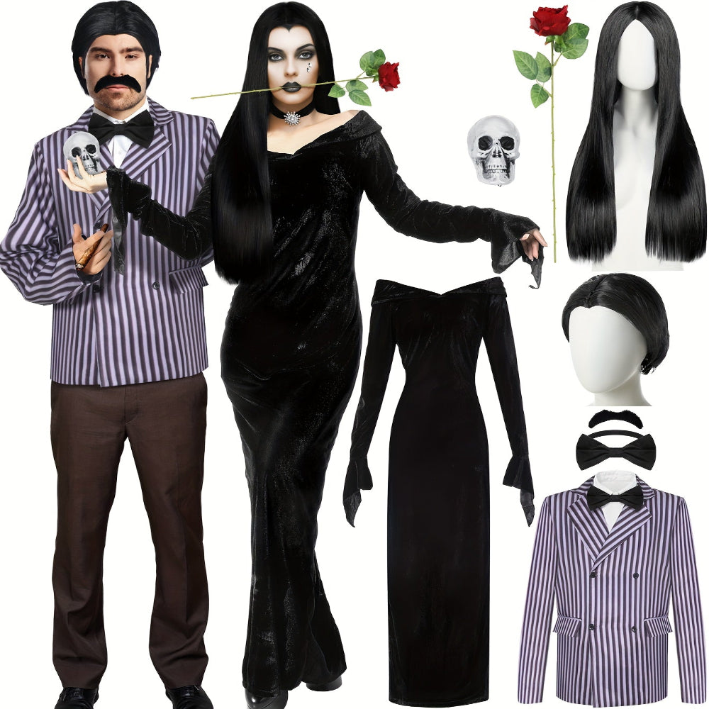 Addams Family Kostuums Stellen Gothic Halloween Set 0