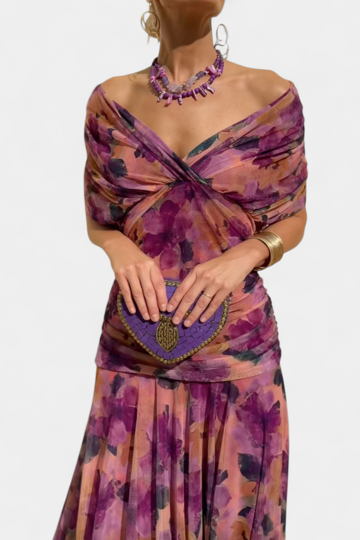 Alondra | Floral Pleated Maxi Dress 10