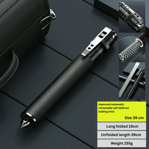 Automatic Self-Defense Walking Stick With Anti-Slip Grip 1