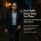 Automatic Self-Defense Walking Stick With Anti-Slip Grip 2