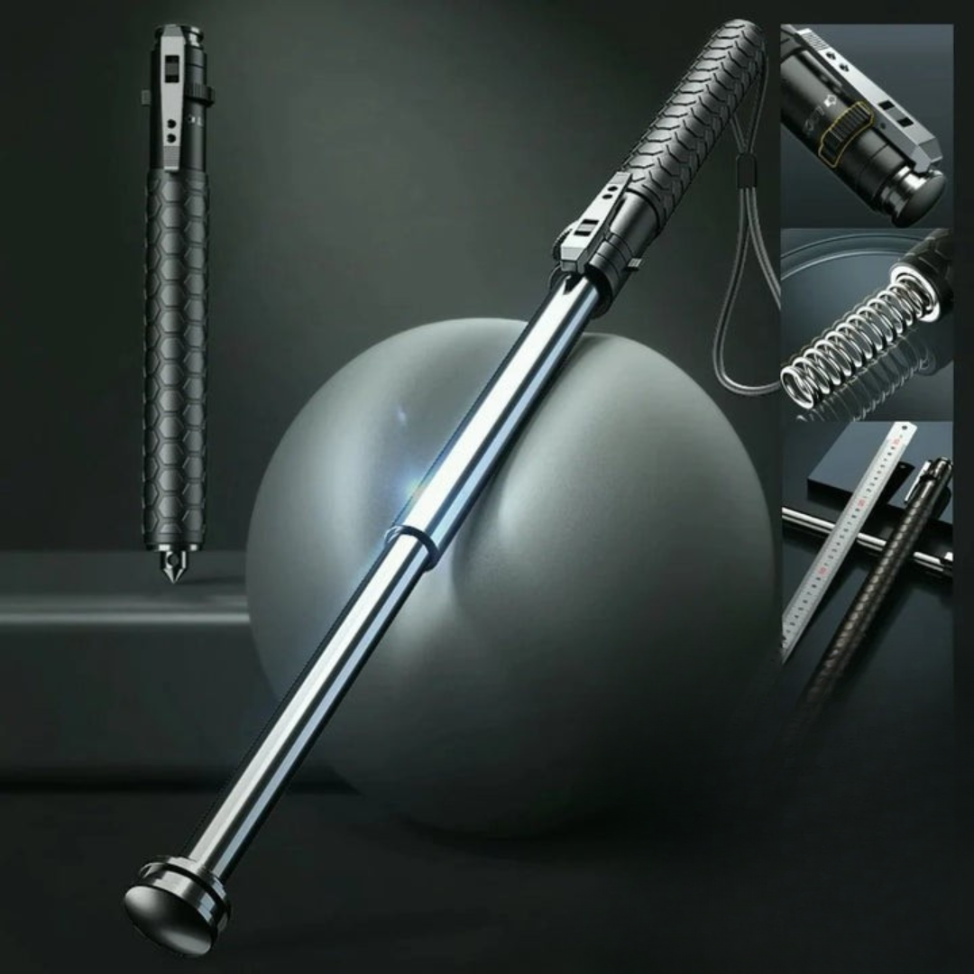 Automatic Self-Defense Walking Stick With Anti-Slip Grip 9