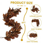 Autumn Magnolia Leaf Garland 2