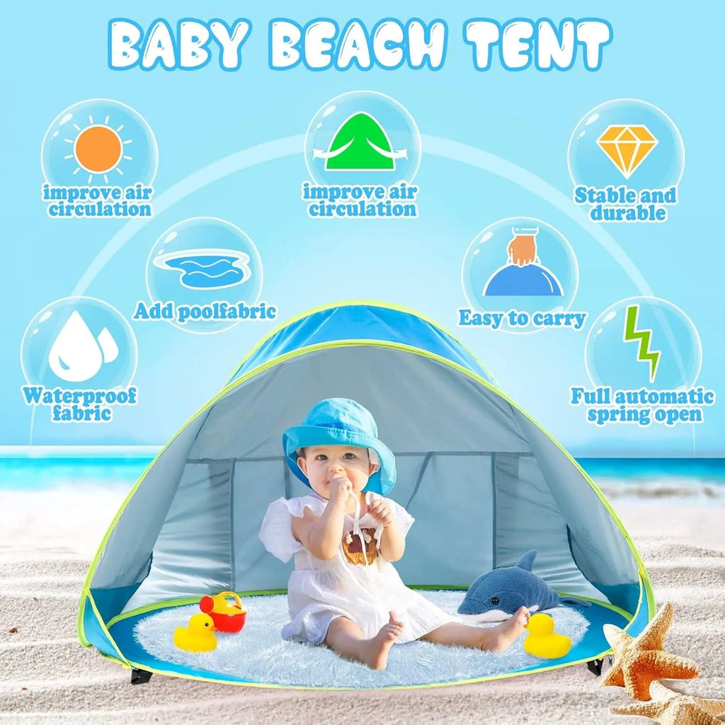 Baby Beach Tent — Pop-Up UV50+ Sun Shelter with Pool & Carry Bag 1