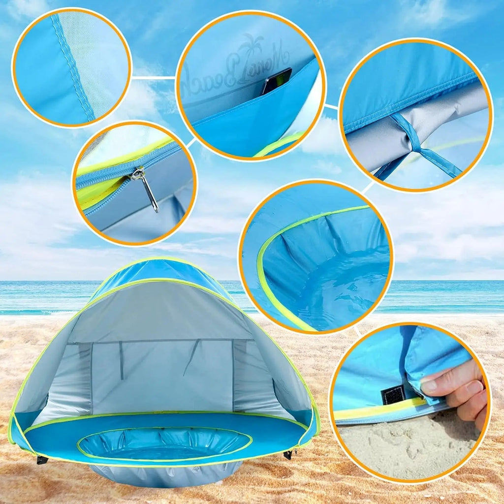 Baby Beach Tent — Pop-Up UV50+ Sun Shelter with Pool & Carry Bag 5