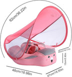 Baby Zwemtrainer met Zonnescherm – Opblaasbare Zwemring (3–24 mnd) 1
