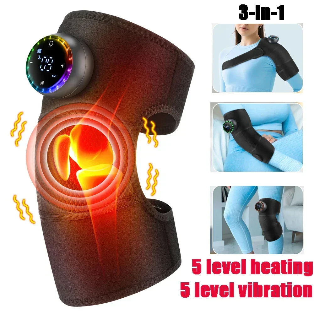 Beheizte Schulterstütze mit Vibration, LED-Anzeige, wiederaufladbar, für Schultern und Gelenke 9