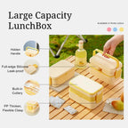 Bentobox voor kinderen – 2 lagen met 1780 ml inhoud en bestek 3