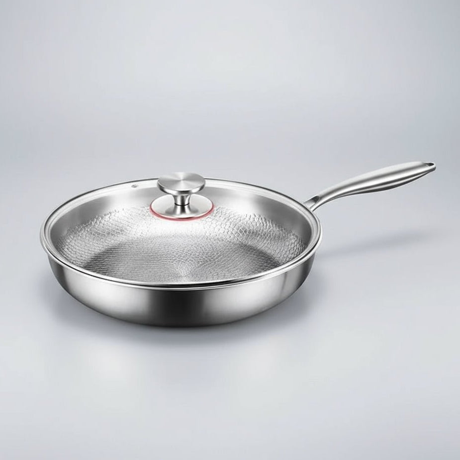 Titanium Frying Pan – Induction Ready with a Hammered Uncoated Surface