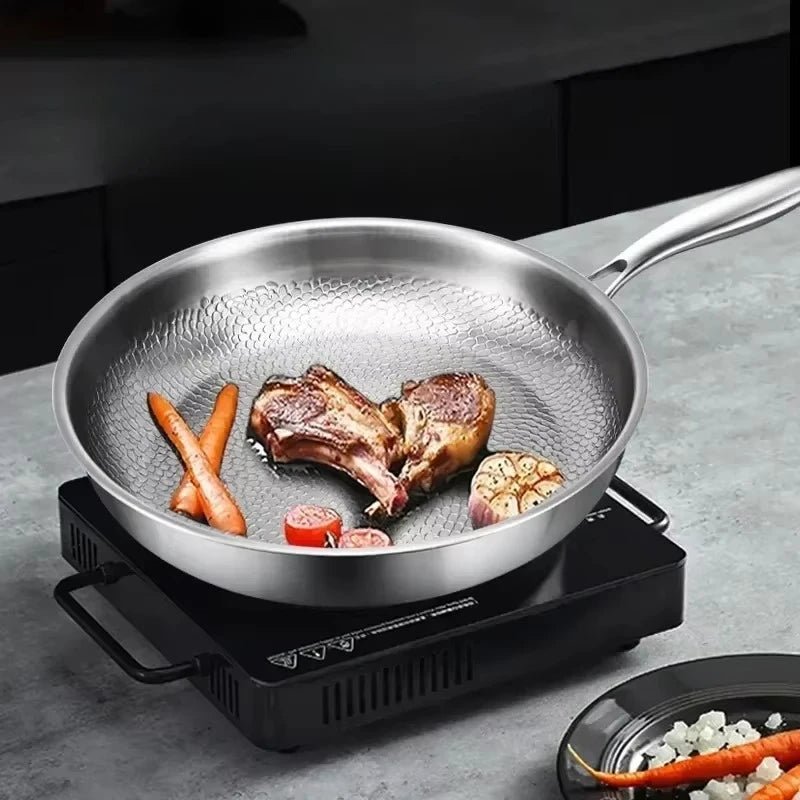 Titanium Frying Pan – Induction Ready with a Hammered Uncoated Surface