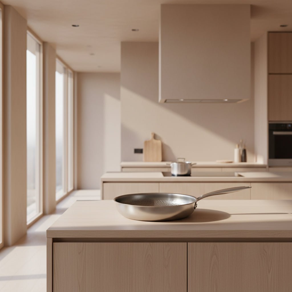 Titanium Frying Pan – Induction Ready with a Hammered Uncoated Surface