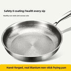 Titanium Frying Pan – Induction Ready with a Hammered Uncoated Surface