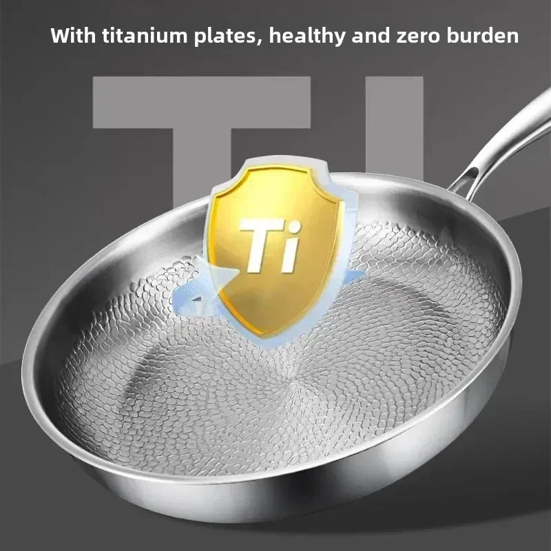 Titanium Frying Pan – Induction Ready with a Hammered Uncoated Surface