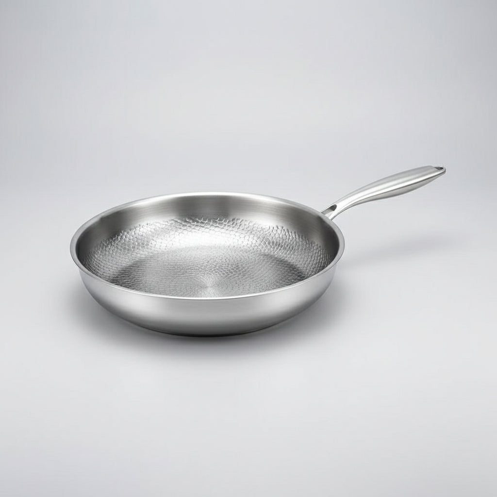 Titanium Frying Pan – Induction Ready with a Hammered Uncoated Surface