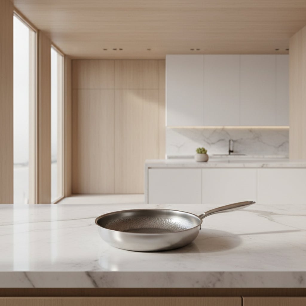Titanium Frying Pan – Induction Ready with a Hammered Uncoated Surface
