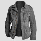 Casual Field Jacket for Men Vintage Multi Pocket Style 6
