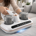 Mattress Vacuum with UV Light – Cordless with HEPA Filter and Tapping