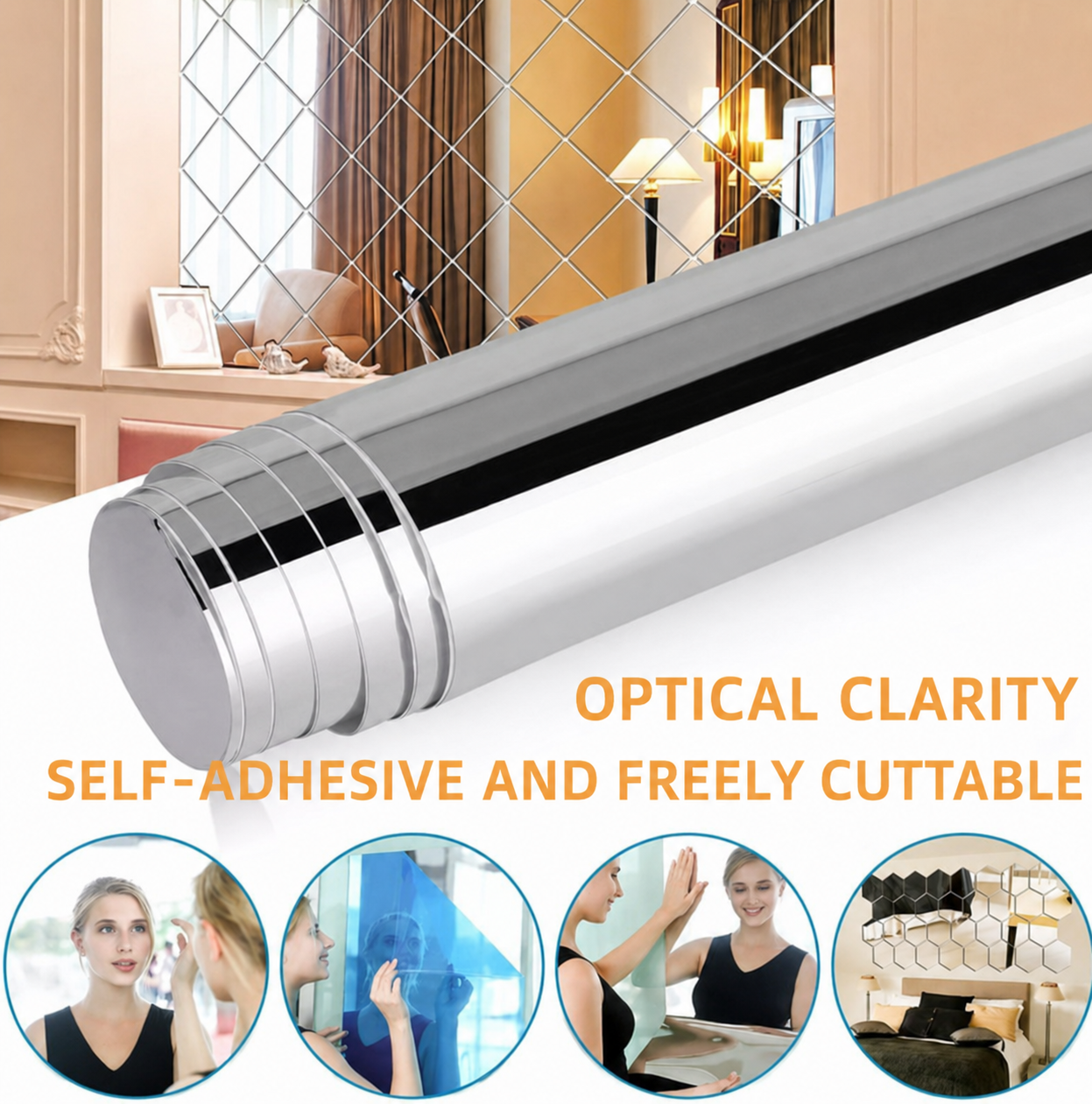 Mirror Sheet Self-Adhesive – Flexible PET Film You Cut to Size