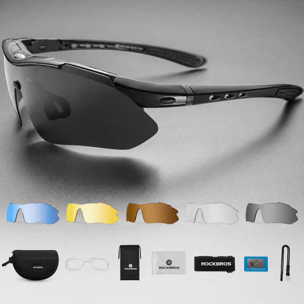 Cycling Glasses – Polarised Sports Frame with Swappable Lenses
