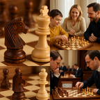Wooden Chess Set – 39 cm Folding Chess Board with Storage