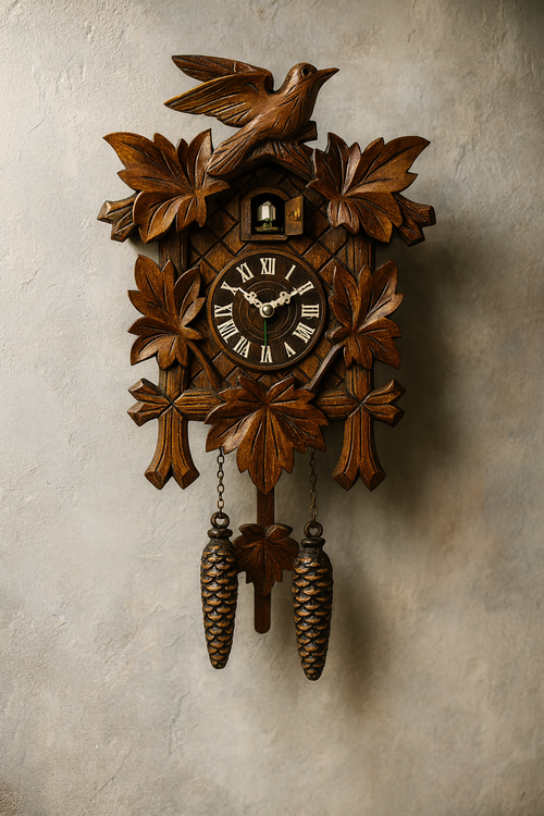 Classic Black Forest Cuckoo Clock with Authentic Sound and Rustic Decorative Desig 1