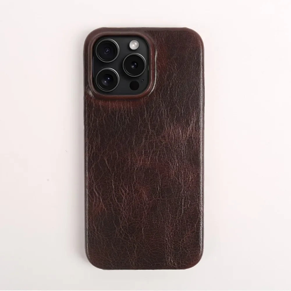 Crownline Leather iPhone Case In Genuine Cowhide Handmade 2