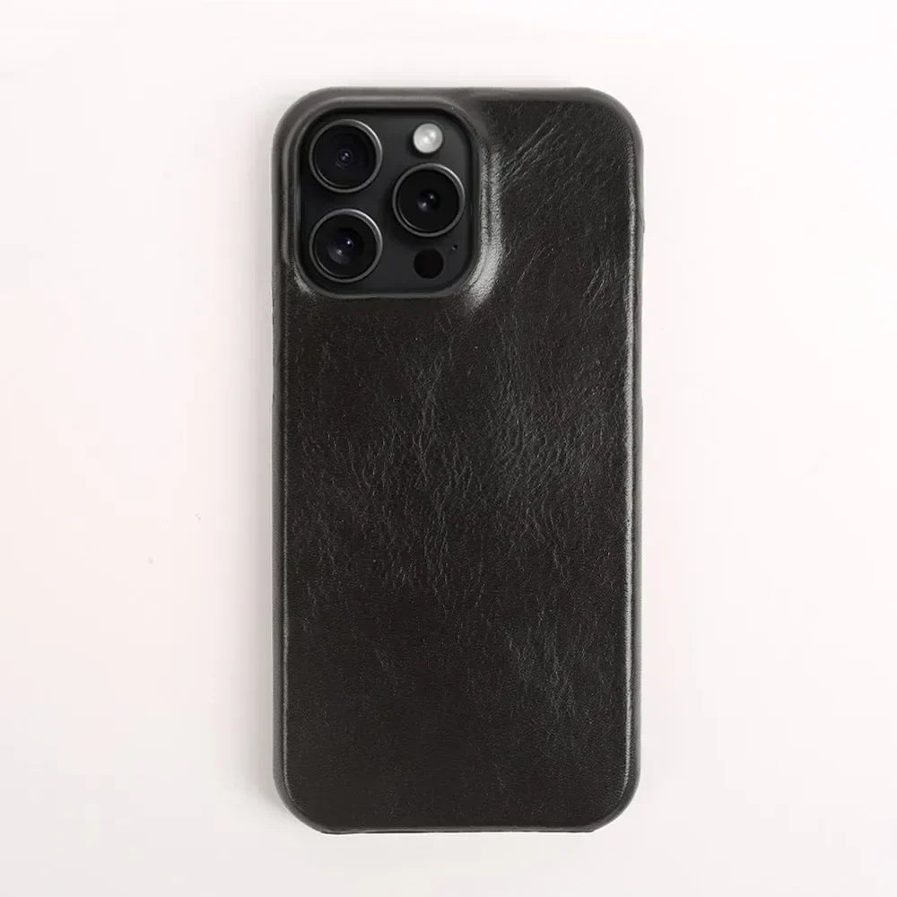 Crownline Leather iPhone Case In Genuine Cowhide Handmade 3
