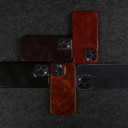 Crownline Leather iPhone Case In Genuine Cowhide Handmade 6
