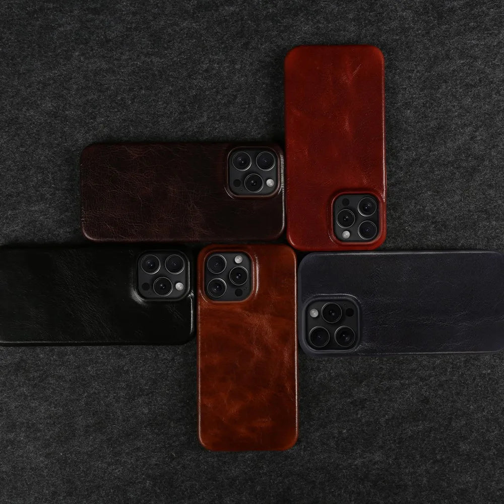 Crownline Leather iPhone Case In Genuine Cowhide Handmade 6