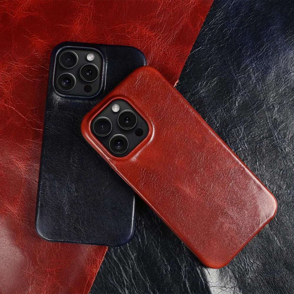 Crownline Leather iPhone Case In Genuine Cowhide Handmade 7