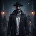 DREADSKULL – Realistische skelettenmasker met hoed voor de ultieme Halloween-transformatie 0