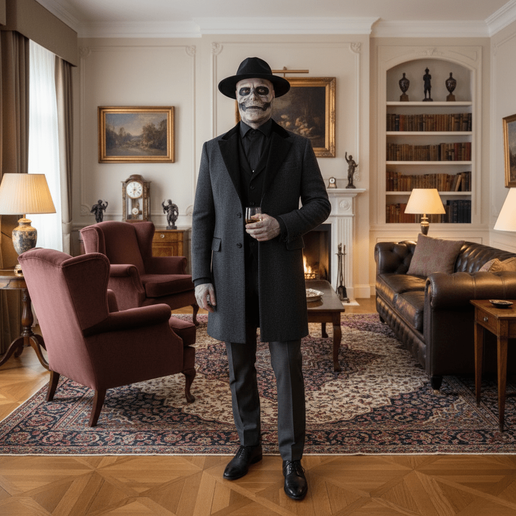 DREADSKULL – Realistische skelettenmasker met hoed voor de ultieme Halloween-transformatie 1