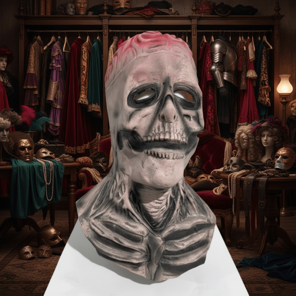 DREADSKULL – Realistische skelettenmasker met hoed voor de ultieme Halloween-transformatie 7