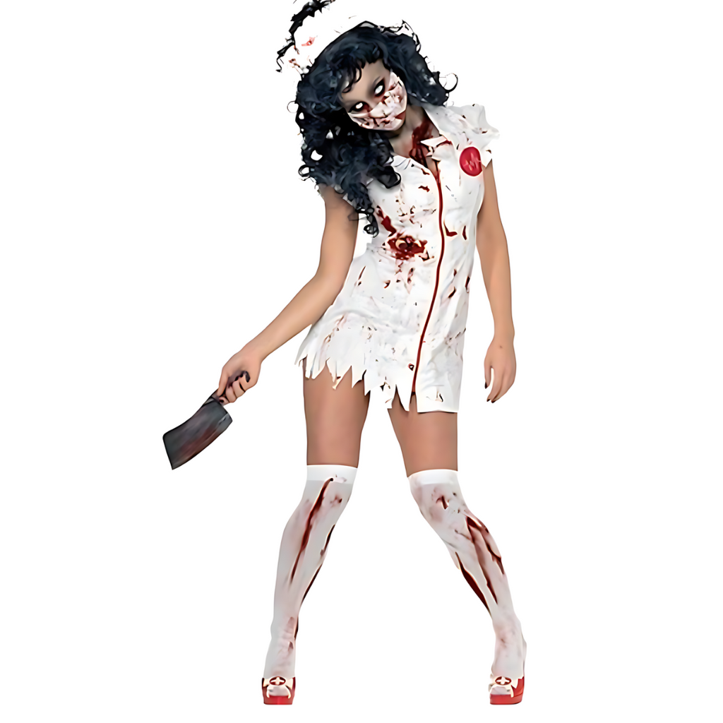 Dames Bloedige Halloween Kostuum Verpleegster Jurk | Mini 0