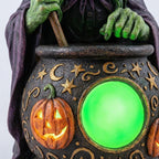 Decoratielamp Heks Ketel Halloween LED Neon Groen USB Resin 15cm Woonkamer Tafeldecoratie Sfeerverlichting Feest Cadeau | Sansoti 2