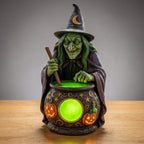 Decoratielamp Heks Ketel Halloween LED Neon Groen USB Resin 15cm Woonkamer Tafeldecoratie Sfeerverlichting Feest Cadeau | Sansoti 3