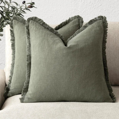 Decoratieve Katoen Linnen Kussenslopen Luxe Woonaccessoire Set van 2 0