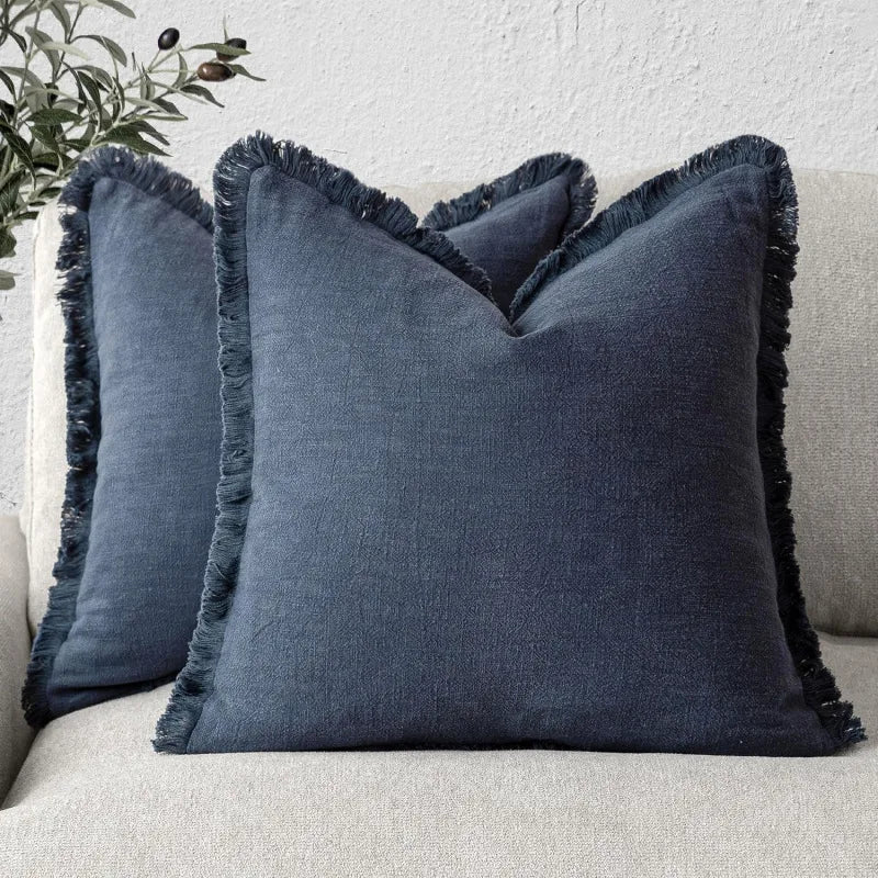 Decoratieve Katoen Linnen Kussenslopen Luxe Woonaccessoire Set van 2 8
