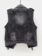 Denim Spijker Bodywarmer Dames 1