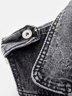 Denim Spijker Bodywarmer Dames 3