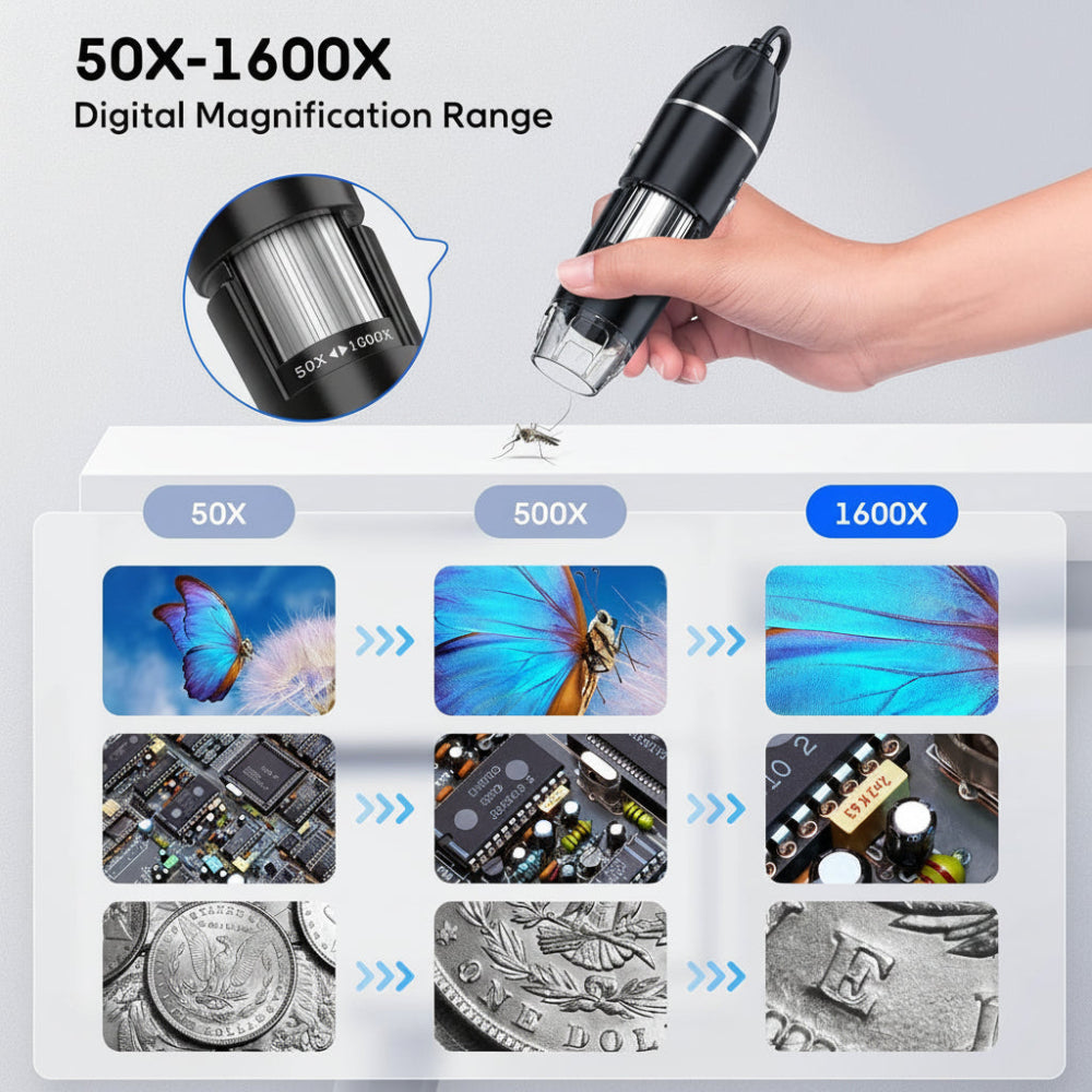Digital Microscope Handheld USB Portable HD Magnifier Phone 6