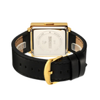 Digital Watch with LED Word Grid Display and Leather Strap for Men and Women 2