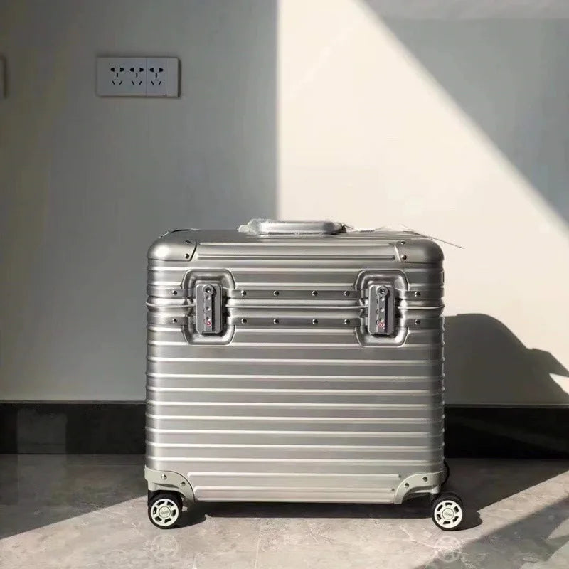 Durable Aluminium-Magnesium Hard Case Suitcase with TSA Lock and 360° Spinner Wheels 0