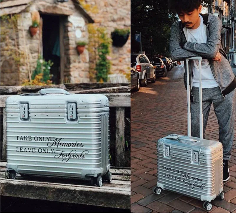Durable Aluminium-Magnesium Hard Case Suitcase with TSA Lock and 360° Spinner Wheels 2
