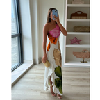 Fashion Modern Blossom One-Shoulder Maxi Dress for Women 3