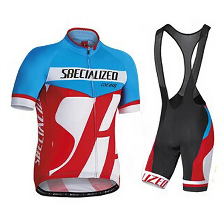 Mens Cycling Kit – Breathable Jersey with Bib Shorts and Gel Pad